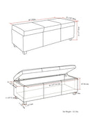 Avalon - Multifunctional Storage Ottoman Bench by HouseOfZazla