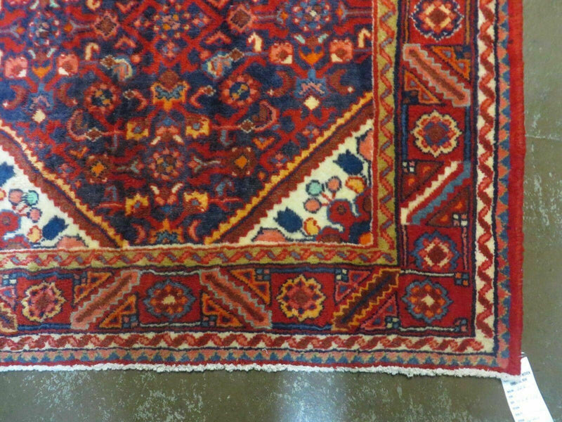 3' 6" X 10' 4" Antique Handmade India Floral Oriental Wool Runner Rug