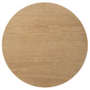Ottowa Round Wood Side End Table with Shelf Light Oak