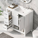 36" Bathroom Vanity with Sink Top and Storage Cabinet by HouseOfZazla