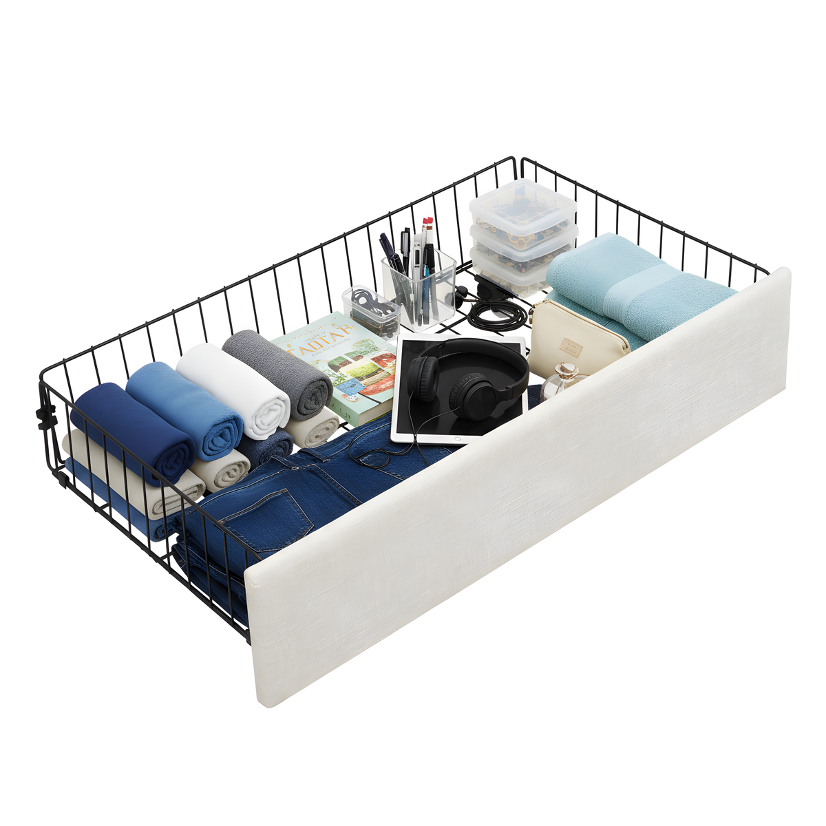Large-Capacity Upholstered Storage Bed with Drawers, photo 8 of 10