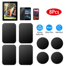 8Pcs UniversalÊMetal Plates with Strong Adhesive 4Pcs Round and 4Pcs Rectangle Metal Plates for Magnetic Car Mount Phone Holder