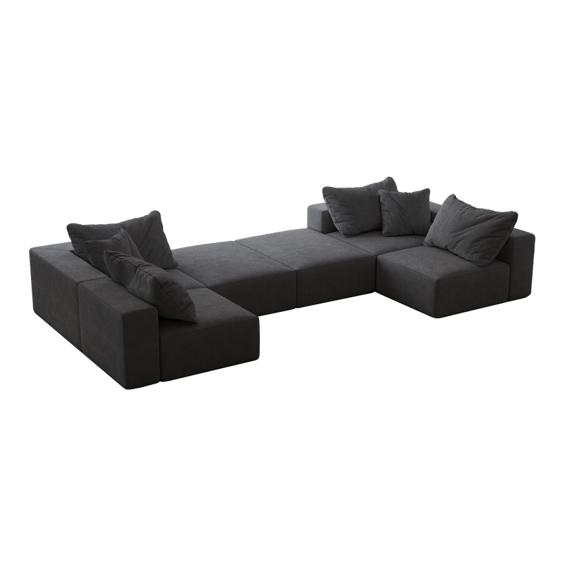 Oversized Sponge Cloud Sofa - Modern Sectional Couch Set, photo 5 of 10
