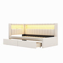 Upholstered Platform Bed With USB Ports And LED Belt by HouseOfZazla