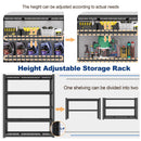 Garage Storage Rack, 5 Layer Adjustable Shelving Unit For Warehouse - Black by HouseOfZazla