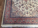 4x6 Handmade Top Quality Pakistani Floral Wool Rug Veg Dyes Carpet Beige Salmon