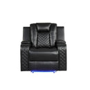 Benz - LED & Power Recliner Chair With Adjustable Headrest by HouseOfZazla