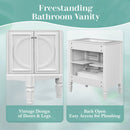 Double Sink Bathroom Vanity Set with Wall Mount Mirror Cabinet by HouseOfZazla