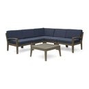 Grenada 5 Seater Acacia Wood Sectional Sofa Set