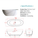 Solid Surface Freestanding Soaking Tub