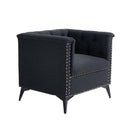 Accent Chair Living Room Chairs Single Sofa Chair,Arm Chairs with Linen Fabric, Mid Century Accent Arm Chairs Comfy Reading Lounge Club Armchair for Bedroom Office Study