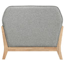 Vaughn Fabric Upholstered Flared Arm Accent Chair Grey