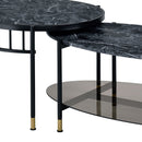 Silas Engineered Stone Top Nesting Table - Black by HouseOfZazla