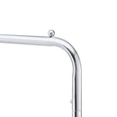 Heavy Duty Iron Garment Rack With Basket On Wheels - Silver