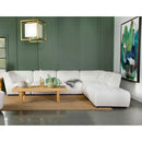 Nevve - 6 Piece Upholstered Tufted Sectional - Ivory by HouseOfZazla