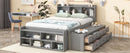 Bed With Bookcase Headboard, Under Bed Storage Drawers And Bed End Storage Case by HouseOfZazla