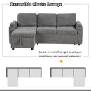 Convertible L Shaped Sofa Couch With Storage, Cup Holders, USB Ports by Unique Piece Furniture