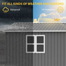 12x10 Ft Outdoor Metal Storage Shed by HouseOfZazla