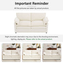 Modern Loveseat Sofa, Upholstered Couch With Side Storage Pockets