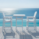 HDPE Bar Height Adirondack Patio Chair Outdoor Bar Chair With Cup Holder And Armrests