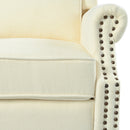 Push Back Recliner Chair Upholstered With Classic Wing Back And Solid Gourd-Shaped Legs by HouseOfZazla