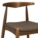 5 Piece Dining Set With 1 Table And 4 Upholstered Chairs - Brown / Walnut by HouseOfZazla