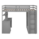 Loft Bed With Drawers, Desk, And Wardrobe