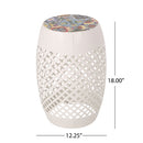Roswell Outdoor Side Table With Mosaic Tile Top by HouseOfZazla