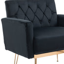 Accent Chair, leisure single sofa with Rose Golden feet