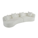 Elegant Curved Sectional Sofa With Full Foam Comfort by HouseOfZazla
