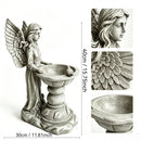 15.35" High Angel Bird Bath Sculpture