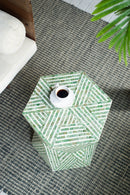 19x19x20" Tapered Green Pedestal Stool by HouseOfZazla