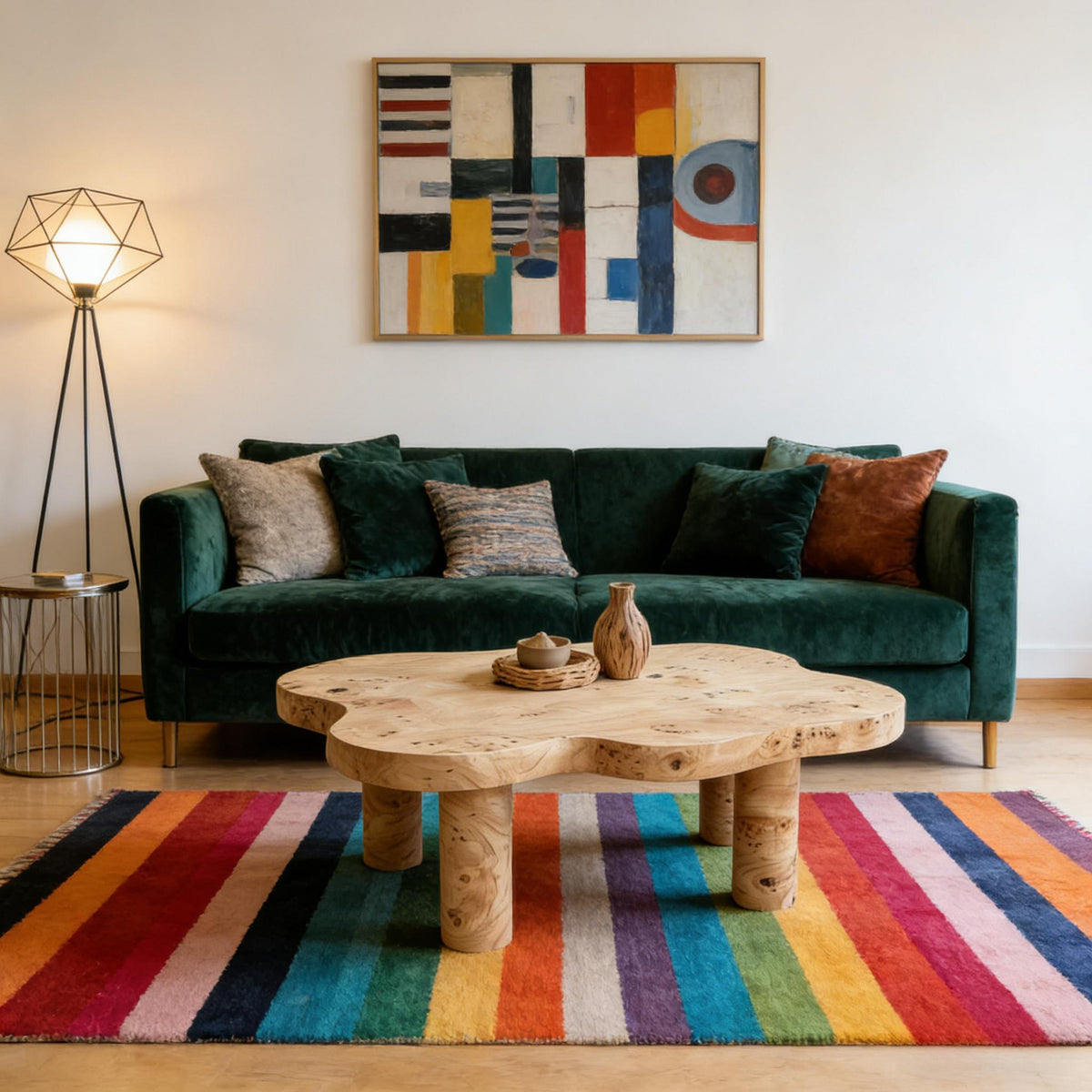 Cloud Shaped Coffee Table With 4 Round Legs, photo 16 of 24
