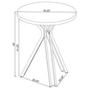 Edgerton - Round Height Bistro Bar Table - Dark Oak by HouseOfZazla
