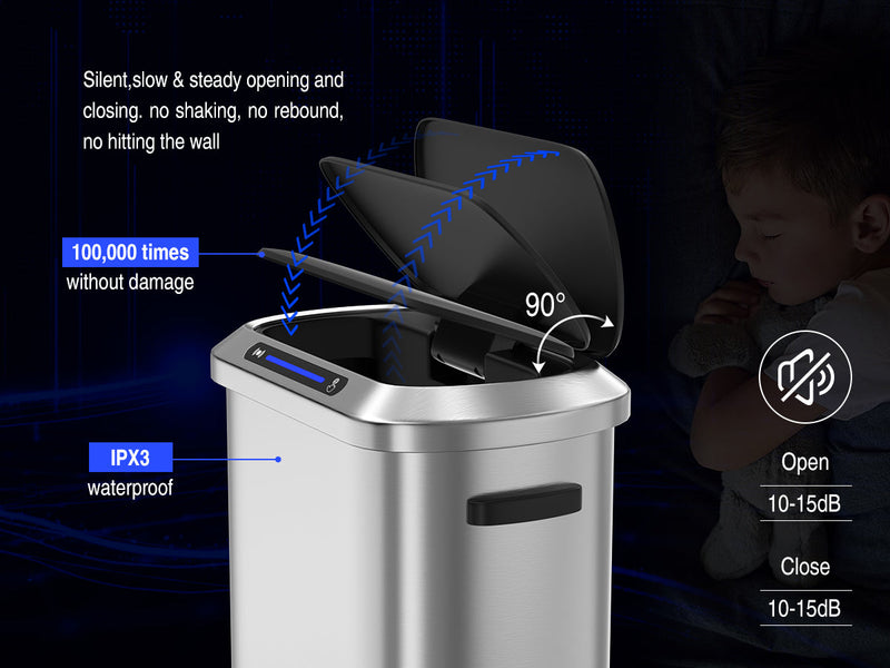 50L Smart automatic Trash Cans - Full Intelligent Sensor
