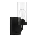 Zephyr - Single Light Sconce - Black / Clear by HouseOfZazla