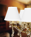 6"W x 5"H Set of 6 Chandelier White Linen Clip-On Lampshade
