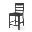 Farmhouse Upholstered Wood Counter Stools