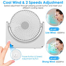 6.5in Desk Fan USB Powered 2 Speeds Table Cooling Fan Tilt Quiet Desktop Fan for Bedroom Office