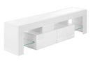 TV Stand, Console, Media Entertainment Center, Storage Cabinet, Glossy Contemporary & Modern - White by Unique Piece Furniture
