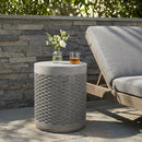 Outdoor Lightweight Round Concrete Side Table
