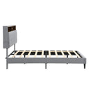 Modern Upholstered Platform Bed Frame With Button Tufted Headboard And USB Ports by Unique Piece Furniture