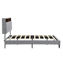 Modern Upholstered Platform Bed Frame With Button Tufted Headboard And USB Ports by Unique Piece Furniture