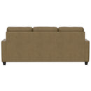 2 Piece Sofa With Chaise, Comfortable Seating For 3, Tapered Feet, USB Charging Console - Brown