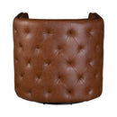 Swivel Chair With Tufted Barrel Design And Nailhead Accents