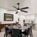Ceiling Fan With LED Light, 6 Speed Wind, 5 Blades, Remote Control DC Motor by Unique Piece Furniture