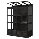 TOPMAX 78-inch Wooden Greenhouse Cold Frame with 4 Independent Skylights and 2 Folding Middle Shelves by HouseOfZazla