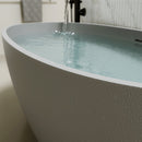 55'' Freestanding Bathtub Resin Stone Soaking Bathtub