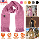 Electric Heated Winter Scarf USB Heating Neck Wrap Unisex Heated Neck Shawl Soft Warm Scarves 3 Heating Modes for Outdoor Cycling Skiing Skating