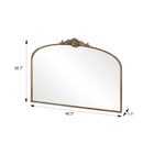 Vintage Arched Gold Mirror: 40'x30' Antique Brass Frame by HouseOfZazla